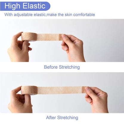 Gondiane 9er-Pack Selbstklebende Bandage 1 Zoll x 5 Yards – Atmungsaktive Kohäsivbinde für Knöchel, Handgelenk, Finger, Sport und Haustiere (Mehrfarben)