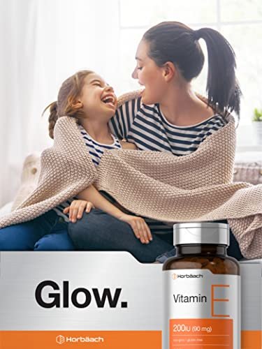 Horbäach Vitamin E Weichkapseln 200 IE | 90 mg Supplement | 200 Stück | Nicht-GVO & glutenfrei