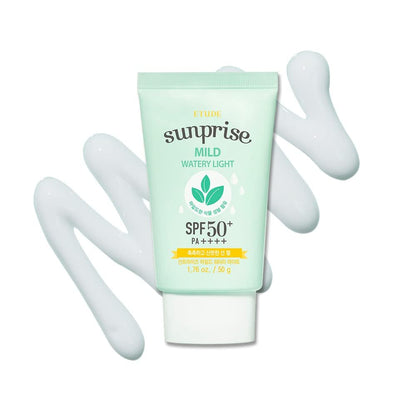 ETUDE Sunprise Mild Weightless Watery Light Texture SPF50+/PA+++ 50ml – Leichter Sonnenschutz für empfindliche Haut | Koreanische Hautpflege