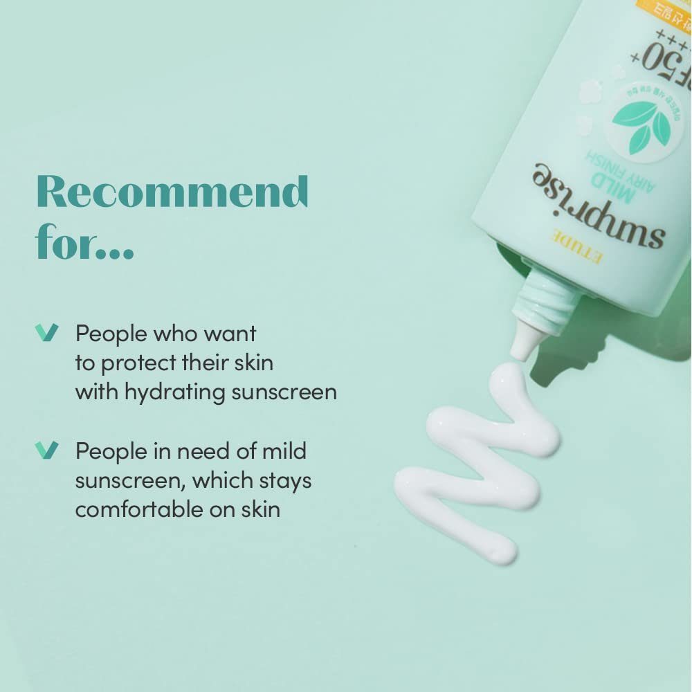 ETUDE Sunprise Mild Weightless Watery Light Texture SPF50+/PA+++ 50ml – Leichter Sonnenschutz für empfindliche Haut | Koreanische Hautpflege