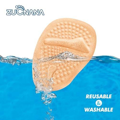 ZUCNANA Metatarsal Pads | 2 Paar High Heel Einlagen | Weiche Gel-Einlagen für Frauen | Wiederverwendbare Ballenpolster gegen Fußschmerzen und für Komfort | Einheitsgröße (Gold)