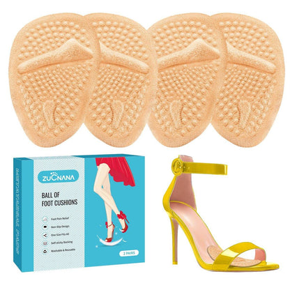 ZUCNANA Metatarsal Pads | 2 Paar High Heel Einlagen | Weiche Gel-Einlagen für Frauen | Wiederverwendbare Ballenpolster gegen Fußschmerzen und für Komfort | Einheitsgröße (Gold)