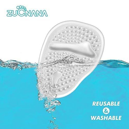 ZUCNANA Ballenpolster (2 Paar Gel-Einlegesohlen), Fersenpolster für Frauen, rutschfeste Fersenpads, Fersenkissen zur Schmerzlinderung und für Komfort, Einheitsgröße (Transparent)