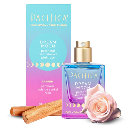 Pacifica Dream Moon Damen Spray Parfüm 30 ml – Lang anhaltender floral-holziger Duft mit Rose, Patchouli, Sandelholz – 100% vegan, tierversuchsfrei, phthalatfrei