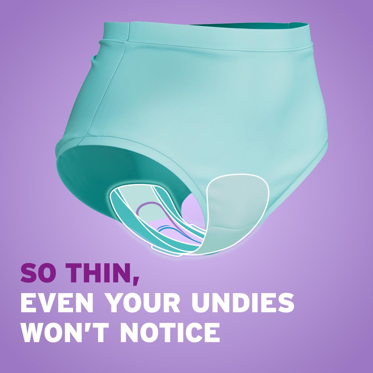 Poise Ultra Thin Inkontinenz- & Wochenbett-Vorlagen mit Flügeln, 5 Tropfen maximale Saugfähigkeit, lange Länge, 34 Stück