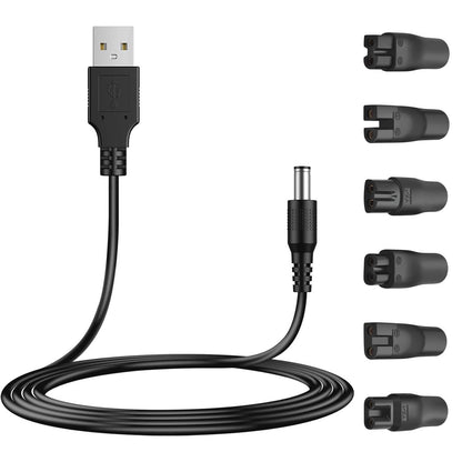 Czepa Power USB-Ladegerät-Ersatzkabel 5V Kompatibel mit Philips Norelco Rasierern, Haarschneidemaschinen und HQ8505 Adapter