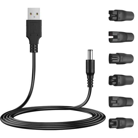 Czepa Power USB-Ladegerät-Ersatzkabel 5V Kompatibel mit Philips Norelco Rasierern, Haarschneidemaschinen und HQ8505 Adapter