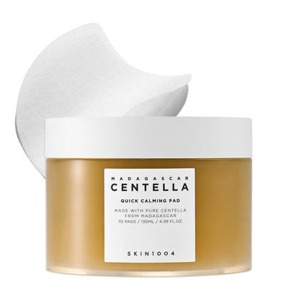 SKIN1004 Centella Quick Calming Pad – 70 beruhigende Gesichtstoner-Pads mit Centella Asiatica & Hyaluronsäure für sanftes Peeling und Feuchtigkeit