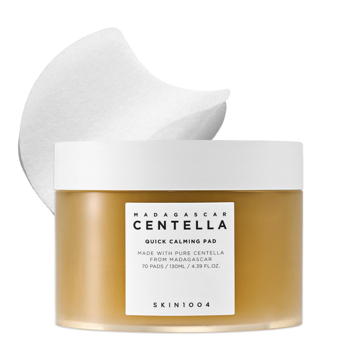 SKIN1004 Centella Quick Calming Pad – 70 beruhigende Gesichtstoner-Pads mit Centella Asiatica & Hyaluronsäure für sanftes Peeling und Feuchtigkeit