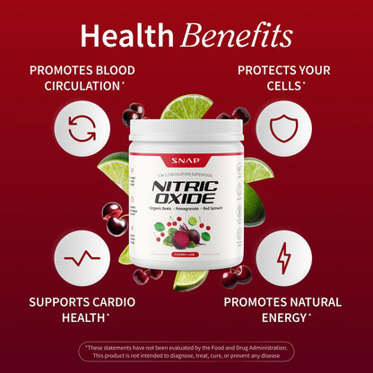 Snap Supplements Bio Rote Bete Pulver mit Nitric-Oxid-Booster für Männer & Frauen, Rote Spinat & Granatapfel, Unterstützt gesunde Energie & Blutdruck (bereits im normalen Bereich), 30 Portionen, Kirsche-Limette