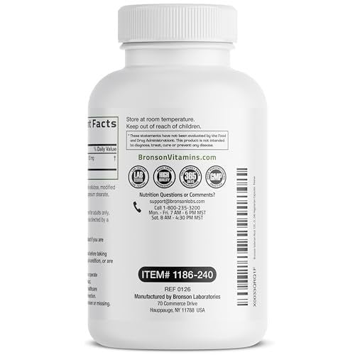 Bronson Baldrianwurzel Kapseln - Valerian Officinalis - Fördert Entspannung - Non-GMO, Sojafrei, Glutenfrei, 240 vegetarische Kapseln