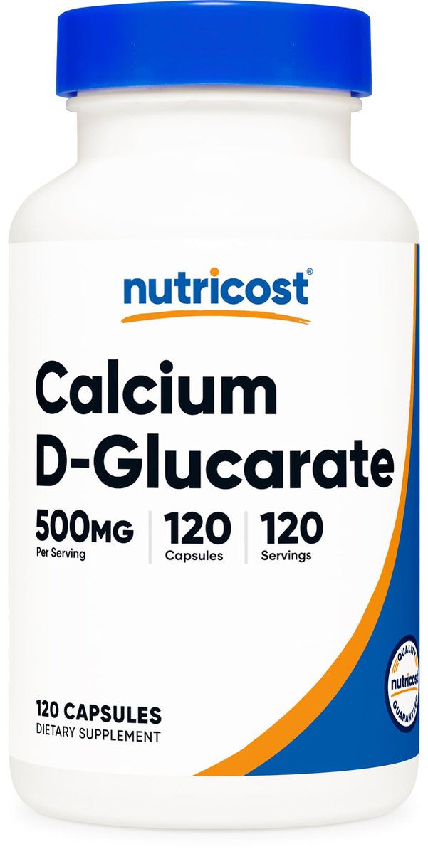Nutricost Calcium D-Glucarat 500mg, 120 Kapseln - Glutenfrei, Non-GMO, Vegetarierfreundlich