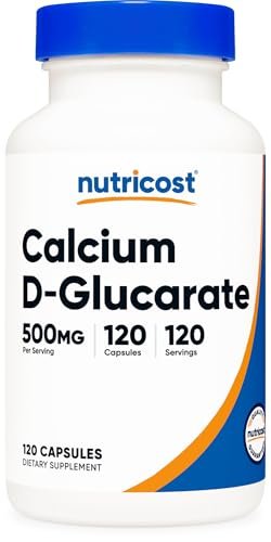Nutricost Calcium D-Glucarat 500mg, 120 Kapseln - Glutenfrei, Non-GMO, Vegetarierfreundlich
