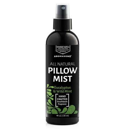 Aromasong Eukalyptus & Wilde Minze Kissen-Spray - Natürliches Leinen- und Schlafenszeit-Mist für tiefen Schlaf - Aromatherapie-ätherische Öle zum Schlafen