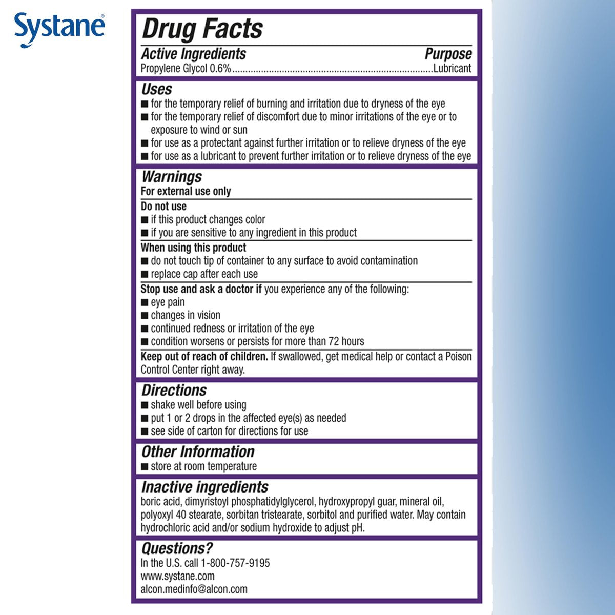 Systane COMPLETE Konservierungsmittelfreie Augentropfen bei Trockenheit, 0,34 fl oz, mit Propylenglykol 0,6%, Mehrdosen-Befeuchtungstropfen für Reizungen & Trockenheit, Hydratisierend & Beruhigend