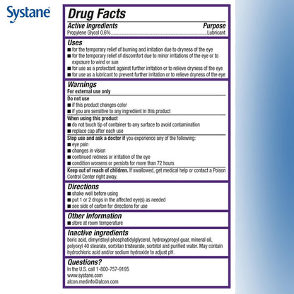 Systane COMPLETE Konservierungsmittelfreie Augentropfen bei Trockenheit, 0,34 fl oz, mit Propylenglykol 0,6%, Mehrdosen-Befeuchtungstropfen für Reizungen & Trockenheit, Hydratisierend & Beruhigend