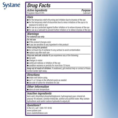 Systane COMPLETE Konservierungsmittelfreie Augentropfen bei Trockenheit, 0,34 fl oz, mit Propylenglykol 0,6%, Mehrdosen-Befeuchtungstropfen für Reizungen & Trockenheit, Hydratisierend & Beruhigend