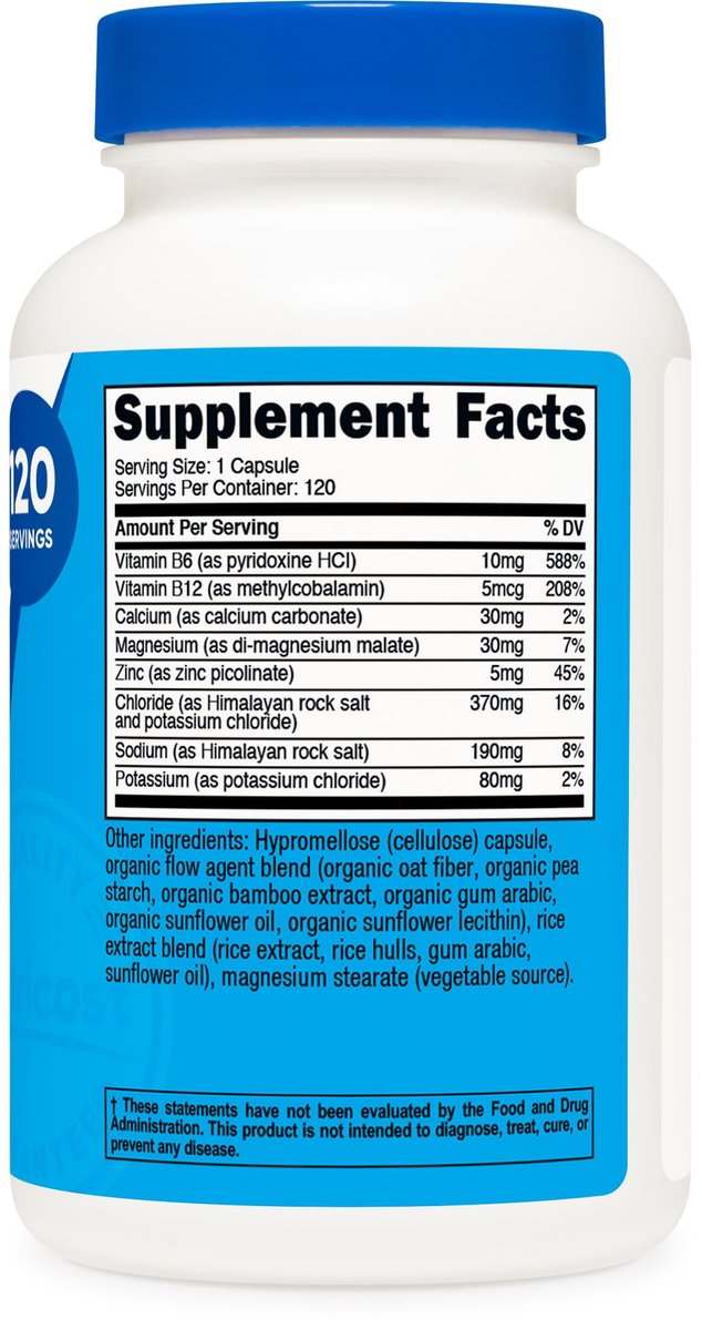 Nutricost Electrolyte Complex Advanced Hydration – 120 Kapseln mit 8 Elektrolyten & Vitaminen, glutenfrei, nicht-GVO, vegetarisch