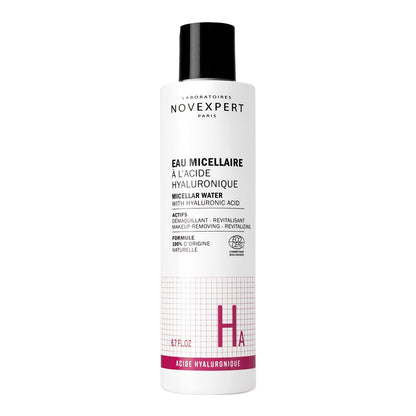 Novexpert Mizellen-Reinigungswasser Make-up Entferner – Anti-Aging Gesichtsreiniger mit Hyaluronsäure – Für alle Hauttypen – Vegan & Hypoallergen – 200 ml