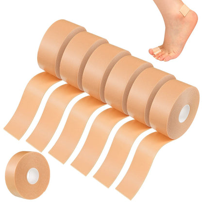 Tondiamo 6 Rollen Blasenpflaster Anti-Scheuer-Pad Zehenbandage Schaumstoff wasserdicht für Spitzenschuh, Hand, Fuß, Ferse, Zehe, Hautschutz (2,5 cm x 4,5 m)