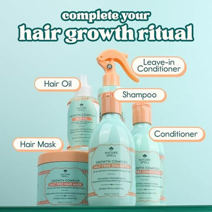 Nature Spell Haarwachstum Complex Conditioner - Sulfat- & Parabenfrei, mit Hyaluronsäure & Vitamin B5, 300 ml