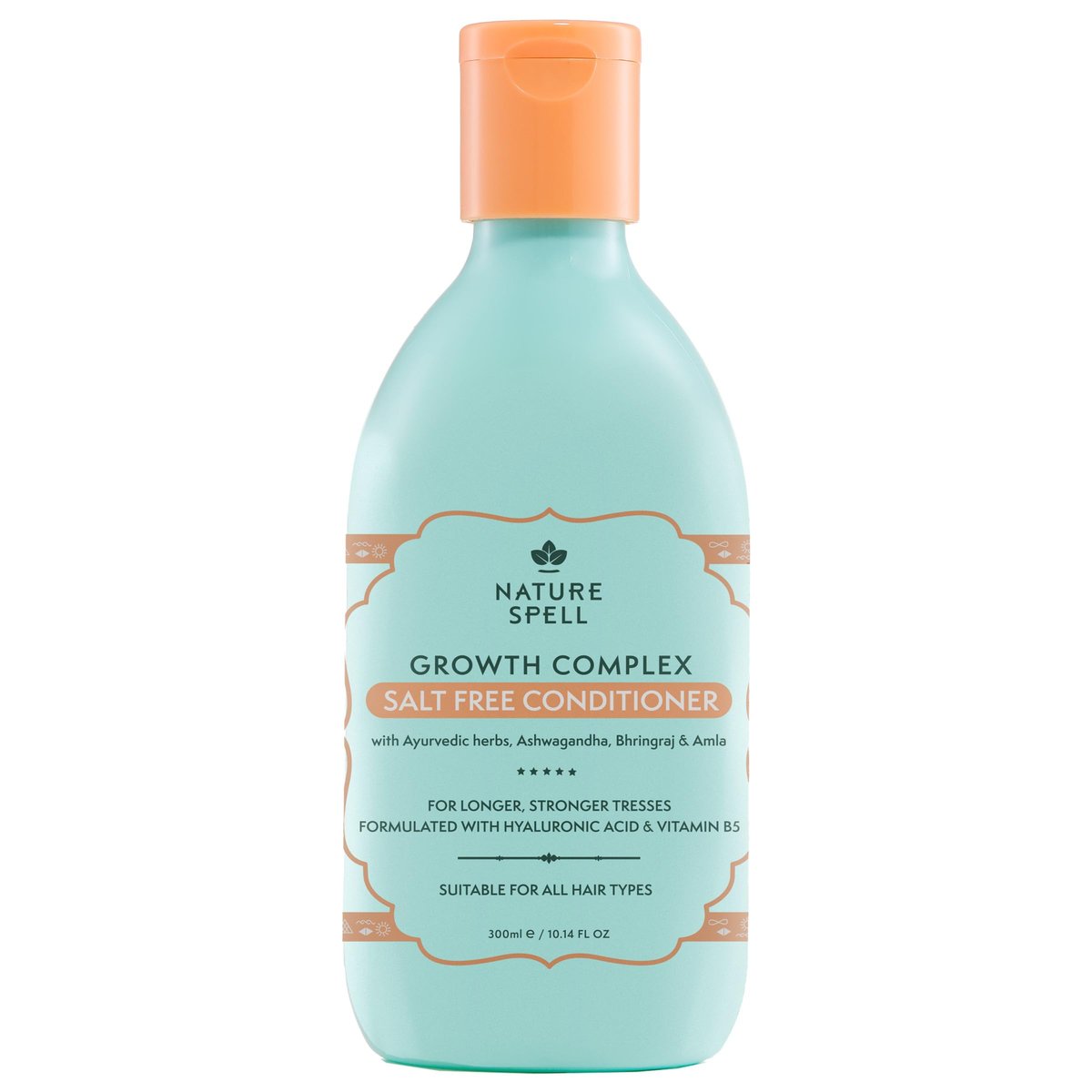Nature Spell Haarwachstum Complex Conditioner - Sulfat- & Parabenfrei, mit Hyaluronsäure & Vitamin B5, 300 ml