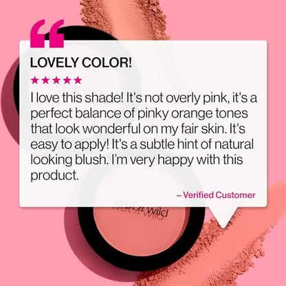 wet n wild Color Icon Blush in Pearlescent Pink – Mattes, natürliches Rouge mit Jojobaöl, vegan & tierversuchsfrei