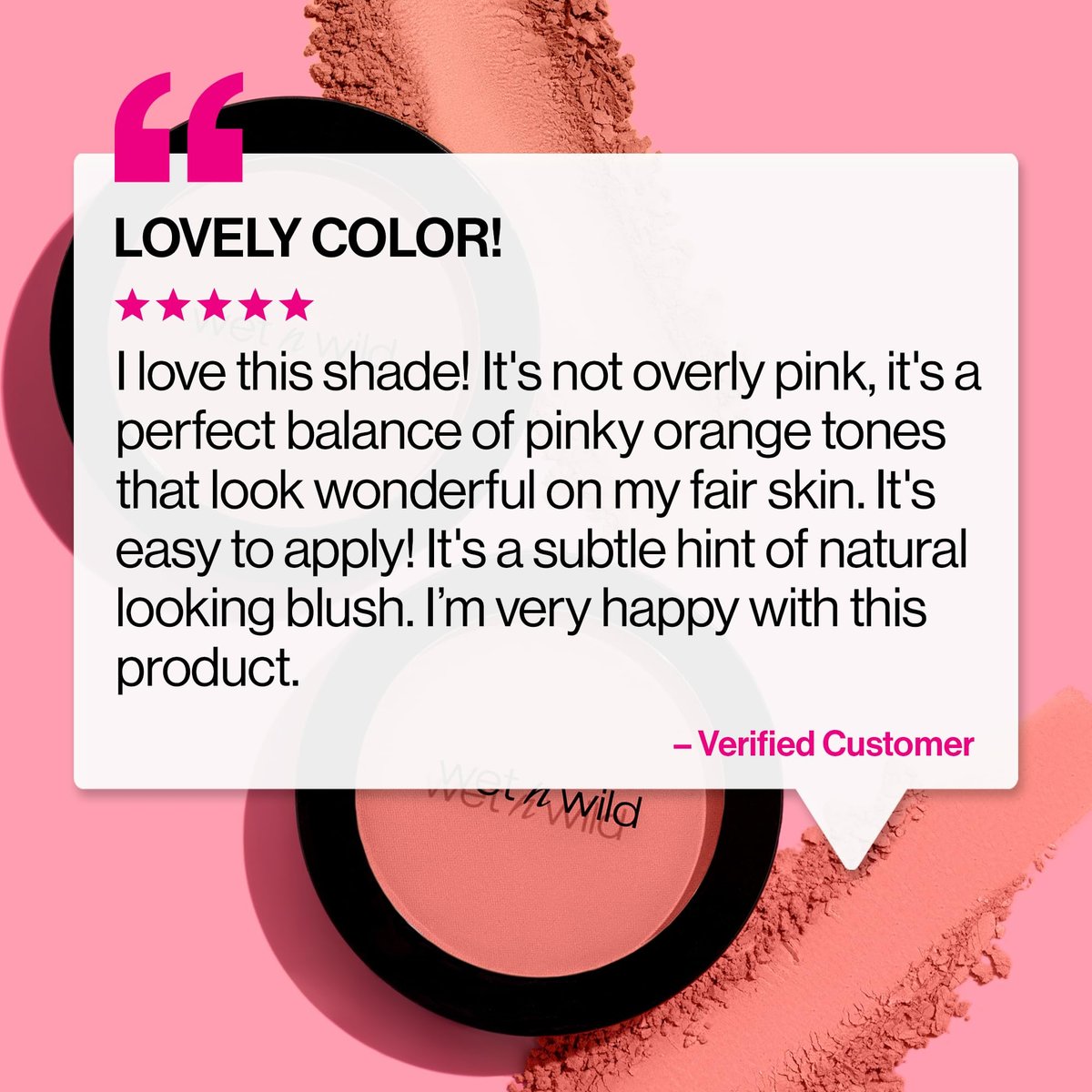 wet n wild Color Icon Blush in Pearlescent Pink – Mattes, natürliches Rouge mit Jojobaöl, vegan & tierversuchsfrei