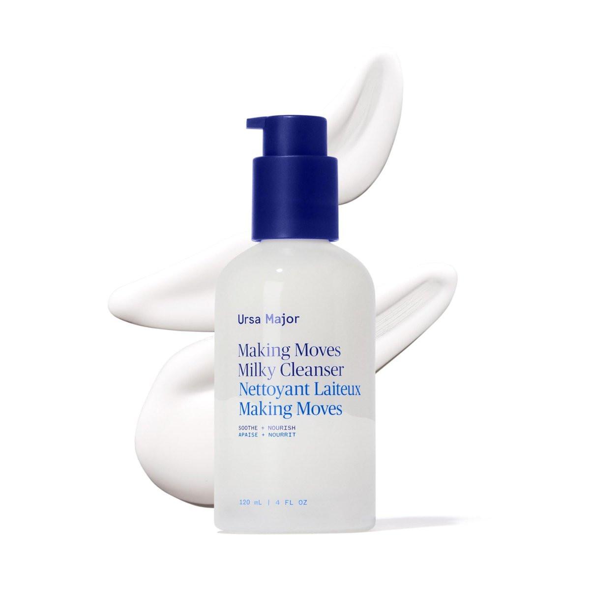 Ursa Major Making Moves Milky Cleanser – Natürlicher, veganer & tierversuchsfreier Reiniger für normale bis trockene & empfindliche Haut | Täglicher, nicht schäumender Reiniger für Damen & Herren | 118 ml
