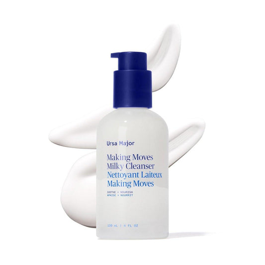 Ursa Major Making Moves Milky Cleanser – Natürlicher, veganer & tierversuchsfreier Reiniger für normale bis trockene & empfindliche Haut | Täglicher, nicht schäumender Reiniger für Damen & Herren | 118 ml
