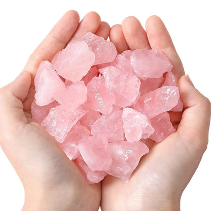 MAIBAOTA Natürliche Rosenquarz-Kristalle in Bulk, rohe Heilsteine, 1 Zoll rohe Edelsteine zum Polieren, Schneiden, Reiki, Hexen-Quarzkristalle