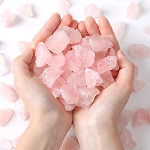 MAIBAOTA Natürliche Rosenquarz-Kristalle in Bulk, rohe Heilsteine, 1 Zoll rohe Edelsteine zum Polieren, Schneiden, Reiki, Hexen-Quarzkristalle