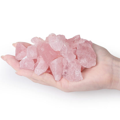 MAIBAOTA Natürliche Rosenquarz-Kristalle in Bulk, rohe Heilsteine, 1 Zoll rohe Edelsteine zum Polieren, Schneiden, Reiki, Hexen-Quarzkristalle