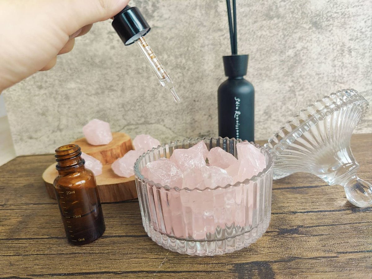MAIBAOTA Natürliche Rosenquarz-Kristalle in Bulk, rohe Heilsteine, 1 Zoll rohe Edelsteine zum Polieren, Schneiden, Reiki, Hexen-Quarzkristalle