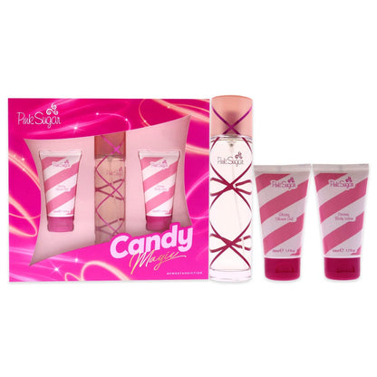 Aquolina Pink Sugar Candy Magic 3-teiliges Geschenkset für Damen: Eau de Toilette, Duschgel & Bodylotion