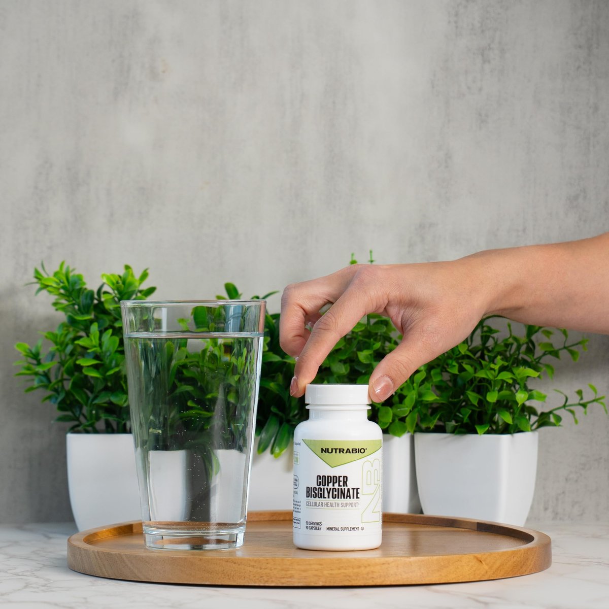 NutraBio Chelatiertes Kupfer Bisglycinat (3 mg) – Immununterstützung – 90 Kapseln