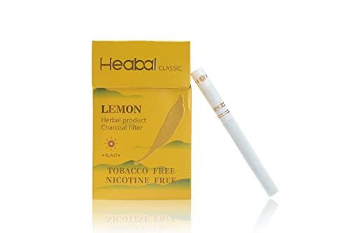 HEABAL Kräuterzigaretten - Nikotinfrei & Tabakfrei 20er-Pack (Zitrone)