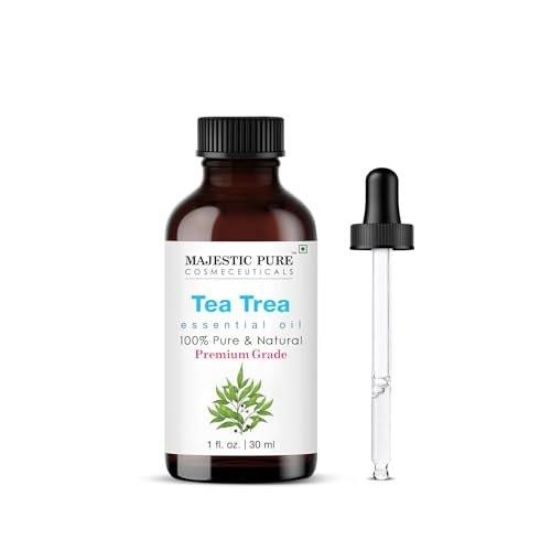 Majestic Pure Teebaumöl – 100 % reines und natürliches ätherisches Öl mit Glaspipette – 30 ml