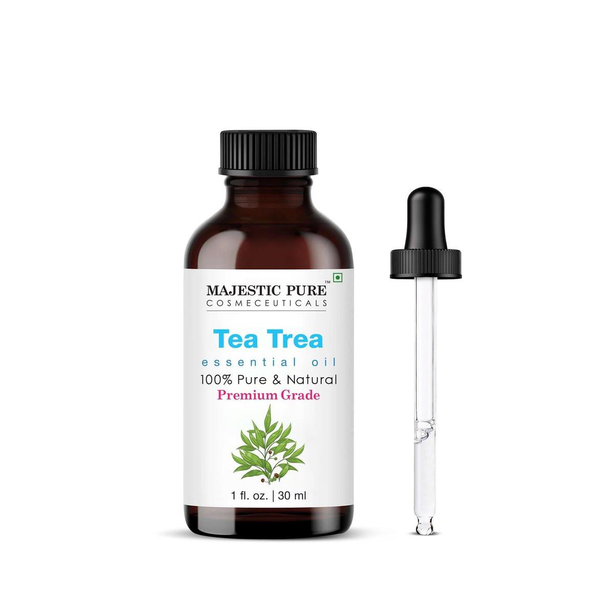 Majestic Pure Teebaumöl – 100 % reines und natürliches ätherisches Öl mit Glaspipette – 30 ml