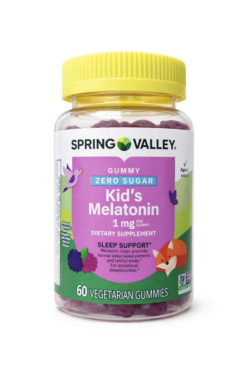 Spring Valley Vegetarische Melatonin Gummis für Kinder – Schlafunterstützung, 60 Stück