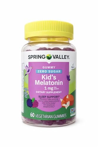 Spring Valley Vegetarische Melatonin Gummis für Kinder – Schlafunterstützung, 60 Stück