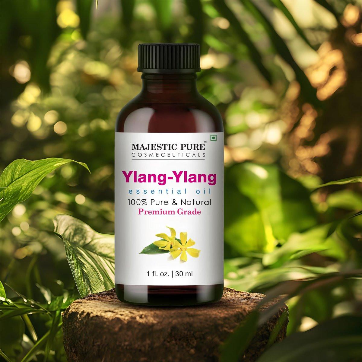 Majestic Pure Ylang Ylang Ätherisches Öl mit Glaspipette - 100% rein und natürlich - 30 ml