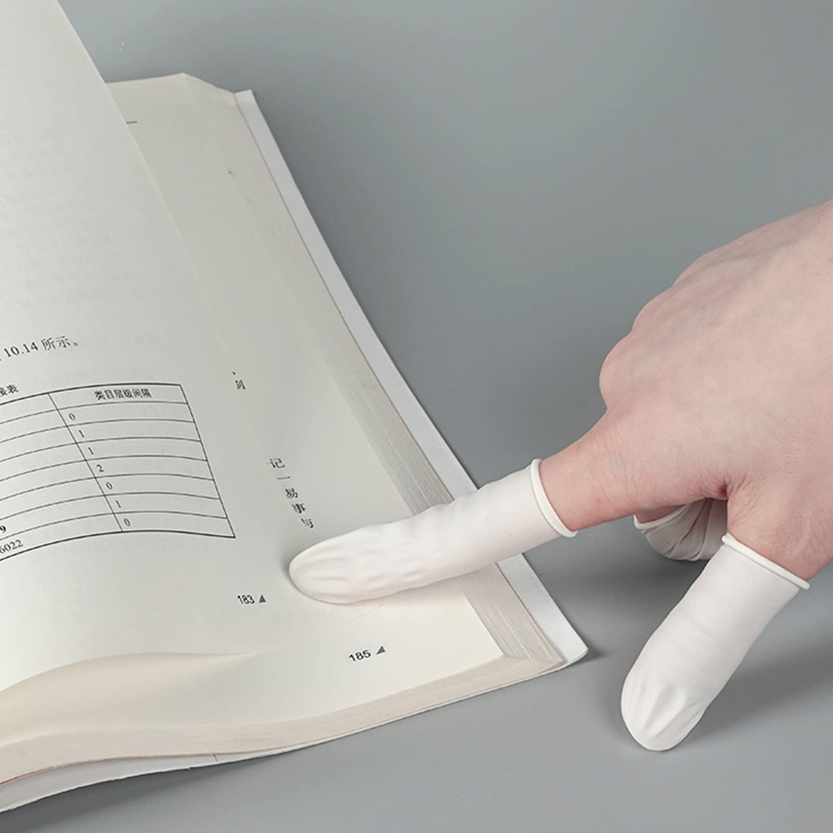 BTYMS 400 Stück Latex-Fingerlinge Groß, Einweg-Fingerspitzen-Handschuhe, Antistatisch, Schützt die Fingerspitzen