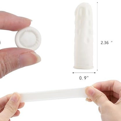 BTYMS 400 Stück Latex-Fingerlinge Groß, Einweg-Fingerspitzen-Handschuhe, Antistatisch, Schützt die Fingerspitzen