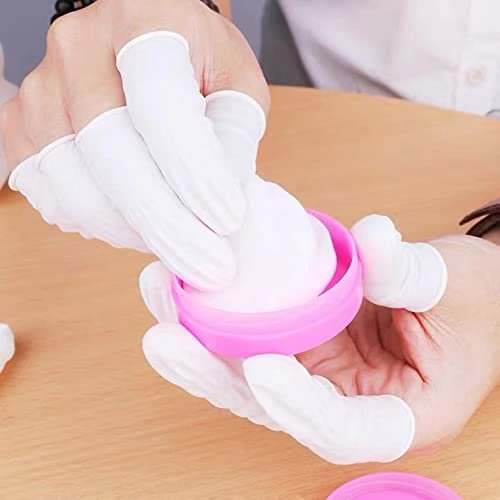 BTYMS 400 Stück Latex-Fingerlinge Groß, Einweg-Fingerspitzen-Handschuhe, Antistatisch, Schützt die Fingerspitzen