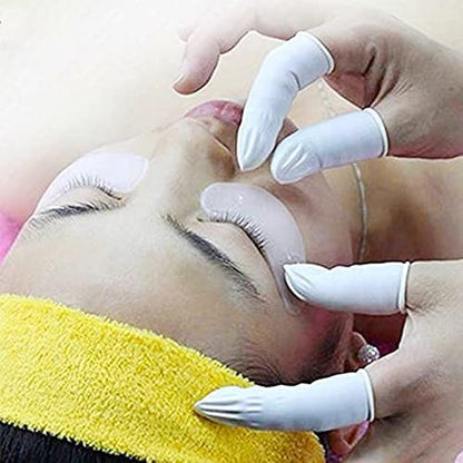 BTYMS 400 Stück Latex-Fingerlinge Klein Einweg-Fingerspitzenhandschuhe Schutz Anti-Statisch