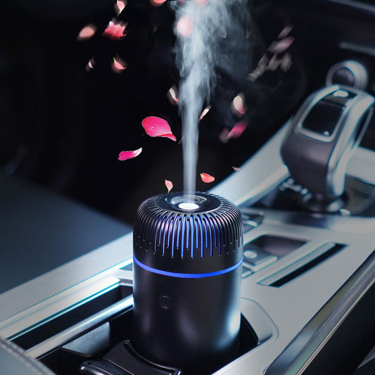 USB Auto-Diffuser für Aromatherapie – Kaltnebel Mini Diffuser für Auto, Zuhause und Büro (Schwarz)