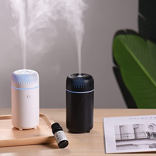 USB Auto-Diffuser für Aromatherapie – Kaltnebel Mini Diffuser für Auto, Zuhause und Büro (Schwarz)