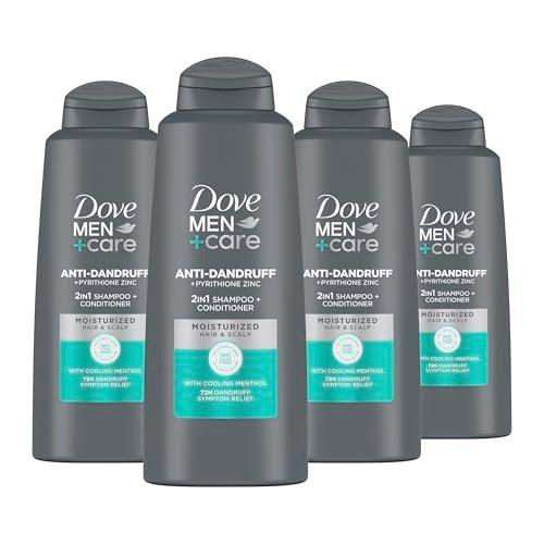 DOVE MEN + CARE 2-in-1 Shampoo & Conditioner Anti-Schuppen, 4er-Pack (4 x 20,4 oz)