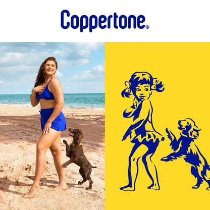 Coppertone Sport Sonnenspray SPF 50 (5,5 oz) + Sport Sonnenstick SPF 40 für Gesicht und Körper (Reisegröße 1,5 oz) – Schweiß-, hitze- und wasserbeständiger Sonnenschutz, leicht, oxybenzonfrei